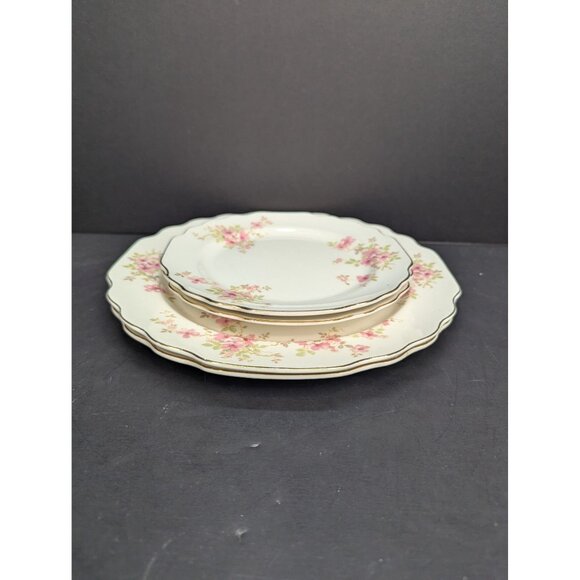 LIDO W.S. George White Made in The U.S.A. Peach Blossom Vintage Dishware 4 Piece - Picture 10 of 11